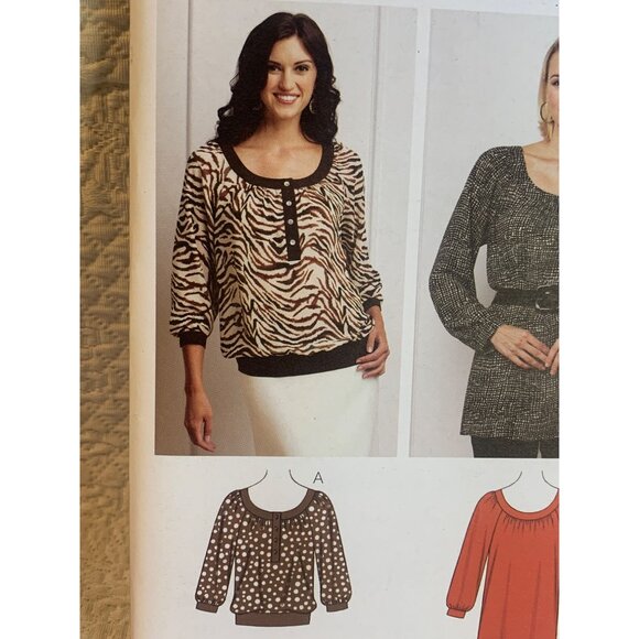 Kwik Sew Misses blouse Sewing Pattern sz XS S M L XL 3742 - uncut - Picture 3 of 7